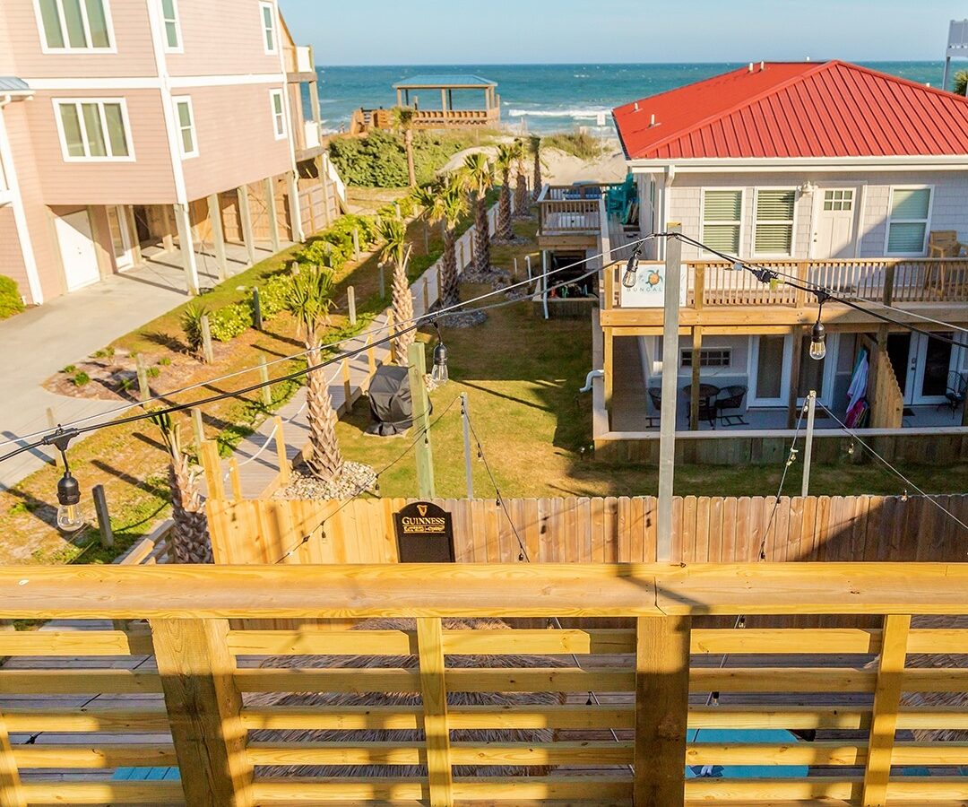 Outdoor walkway from Topsail Beach to Surf City Line